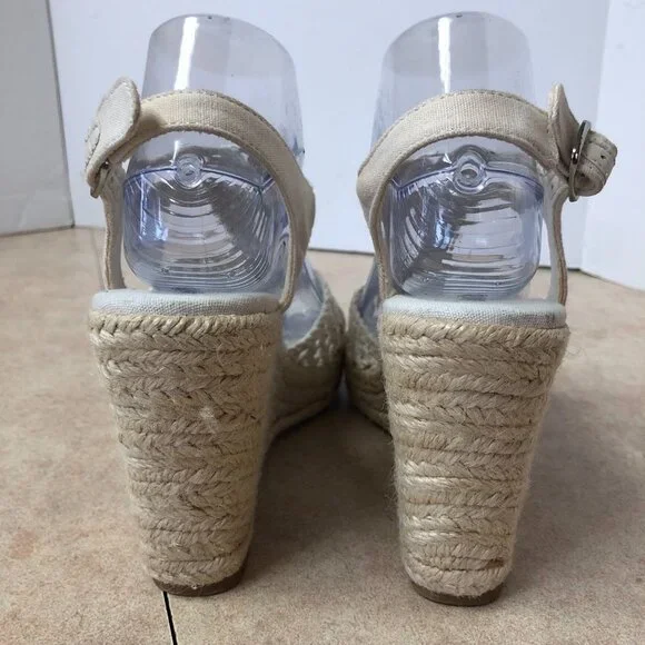 NWOB SoftMoc Emmy White Crochet Espadrilles Wedge Sandals Size 8 - Picture 3 of 13